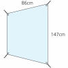 Dimensions for the halkf length clear Eglu Go and Classic cover