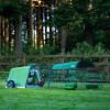 Full Eglu Go set up with automatic door and run with heavy duty cover