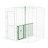 Walk in run partition low - 2 panels (side view)