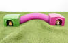 Guinea pigs in green and purple Zippi shelters connected with Zippi play tunnel