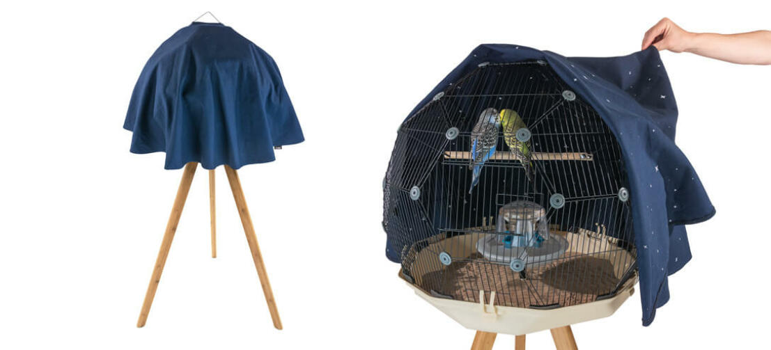Omlet Geo bird cage with nightcover