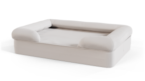 Memory Foam Bolster Dog Bed - Large - Meringue White