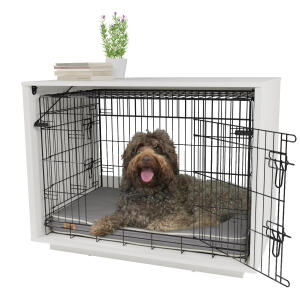 Fido Nook 36 Dog House with Crate - White