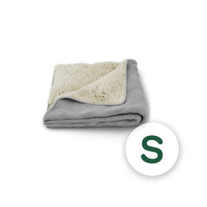 Super Soft Dog Blanket Small - Grey and Cream