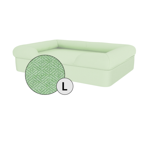 Omlet memory foam bolster dog bed large in matcha green