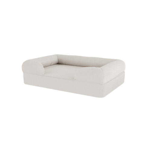 Bolster bed meringue white