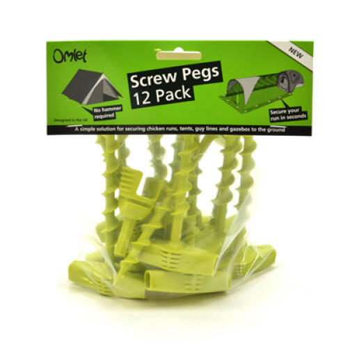 Omlet screw pegs pack of 12 Omlet