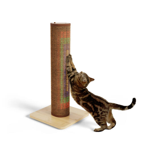 Switch sisal light up cat scratching post - coffee