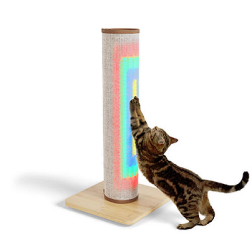 Switch sisal light up cat scratching post - cream