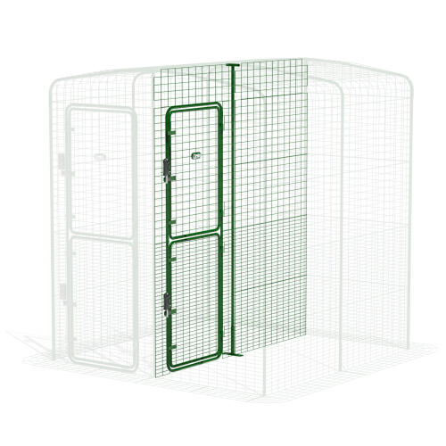 Walk in run partition high - 2 panels (side view)