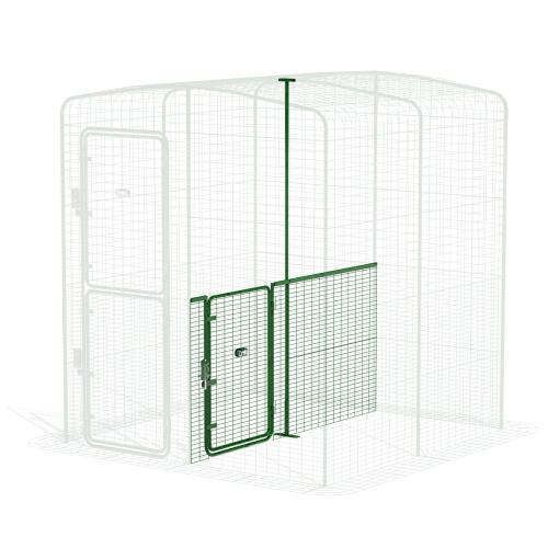 Walk in run partition low - 2 panels (side view)