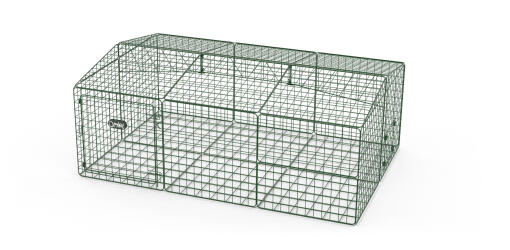 Zippi guinea pig run with roof and underfloor mesh - single height low