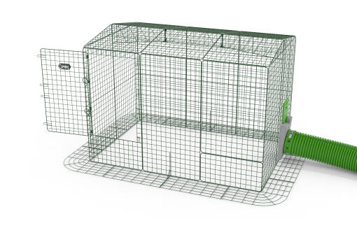 Zippi rabbit run with roof and skirt - double height high