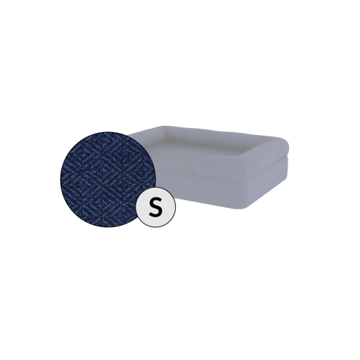 Omlet memory foam bolster dog bed small in midnight blue