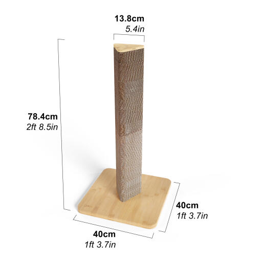 Dimensions of Tall Stak Refillable Cat Scratching Post by Omlet