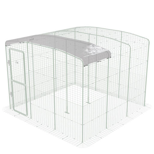 Clear cover with gutter edge for walk in run – 3m