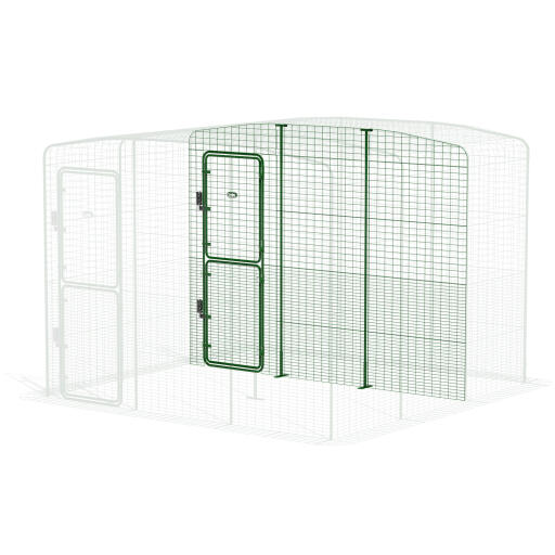 Walk in run partition high - 3 panels (front view)