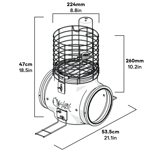 Zippi boxed lookout tower hay rack dimensions (063.0011)