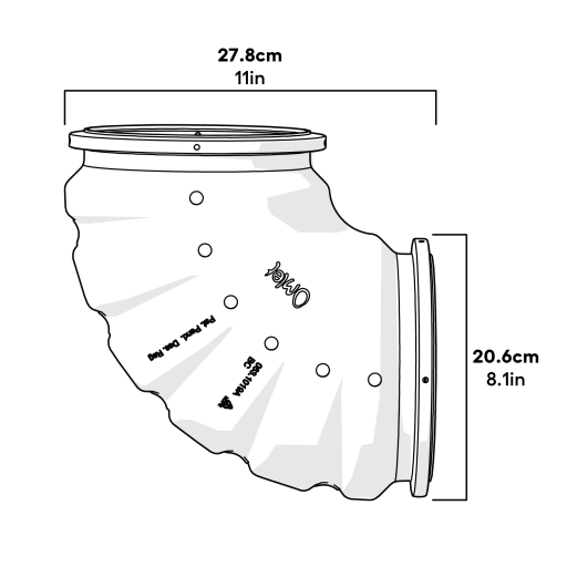 Zippi boxed tunnel 90 dimensions (063.0012)