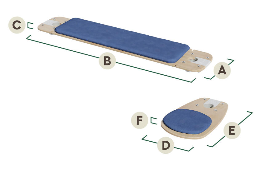 Dimensions of indoor Freestyle bridge and step