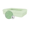 Omlet memory foam bolster dog bed large in matcha green