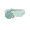 Omlet memory foam bolster dog bed medium in teal blue