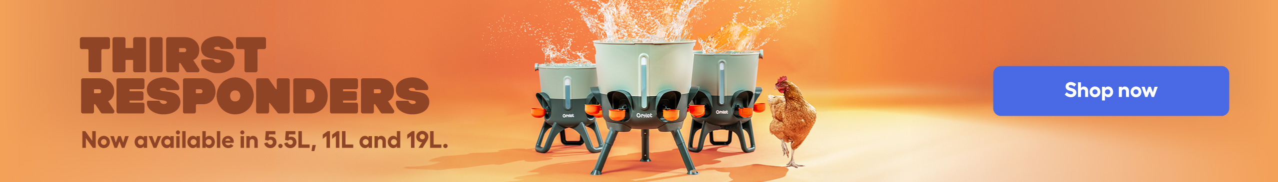 omlet insulated chicken waterer range