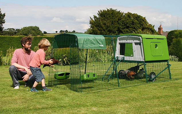 The Eglu Cube with a one metre run extension.