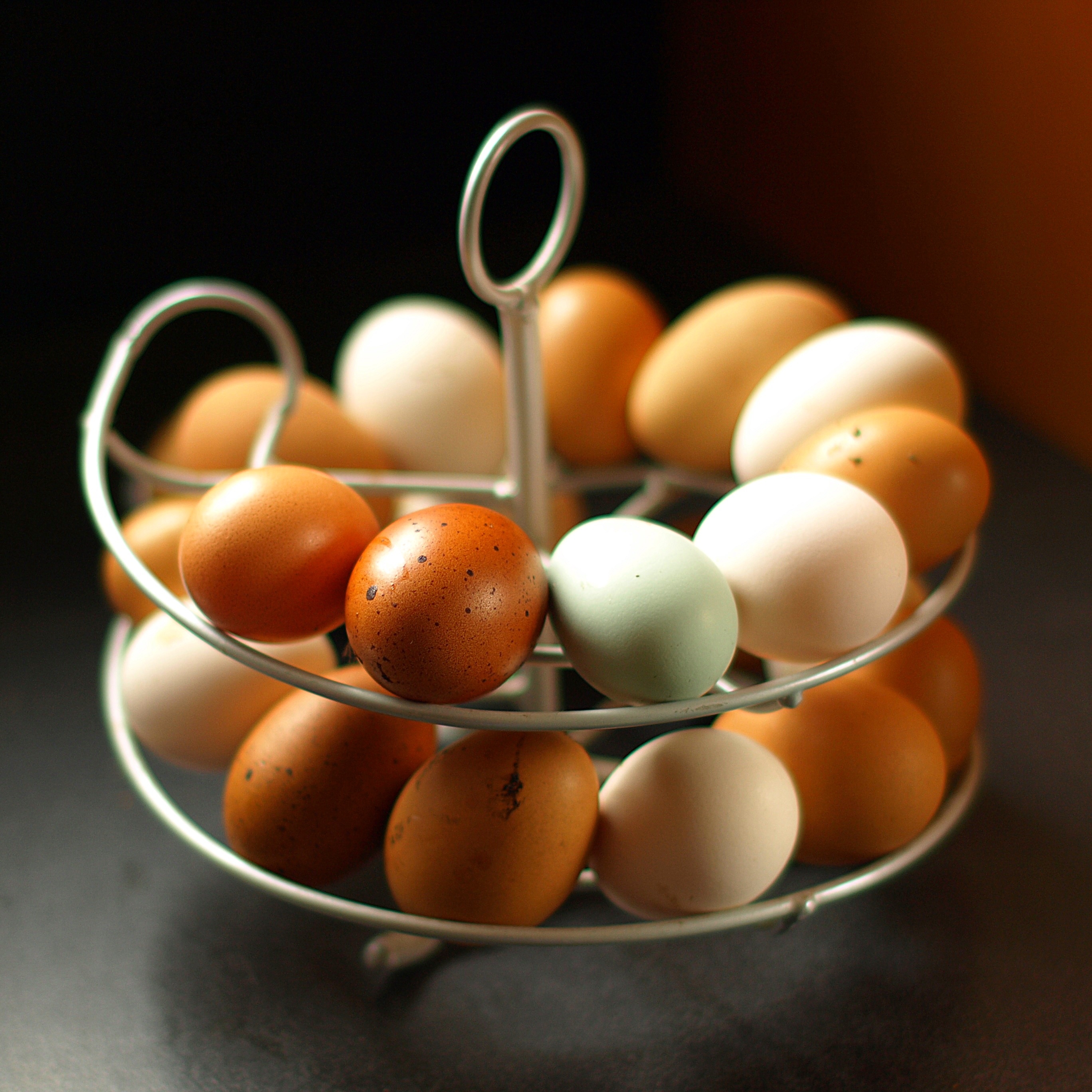 Eggs are so pretty. The Omlet Egg Skelter allows to order you chickens' eggs by most recent